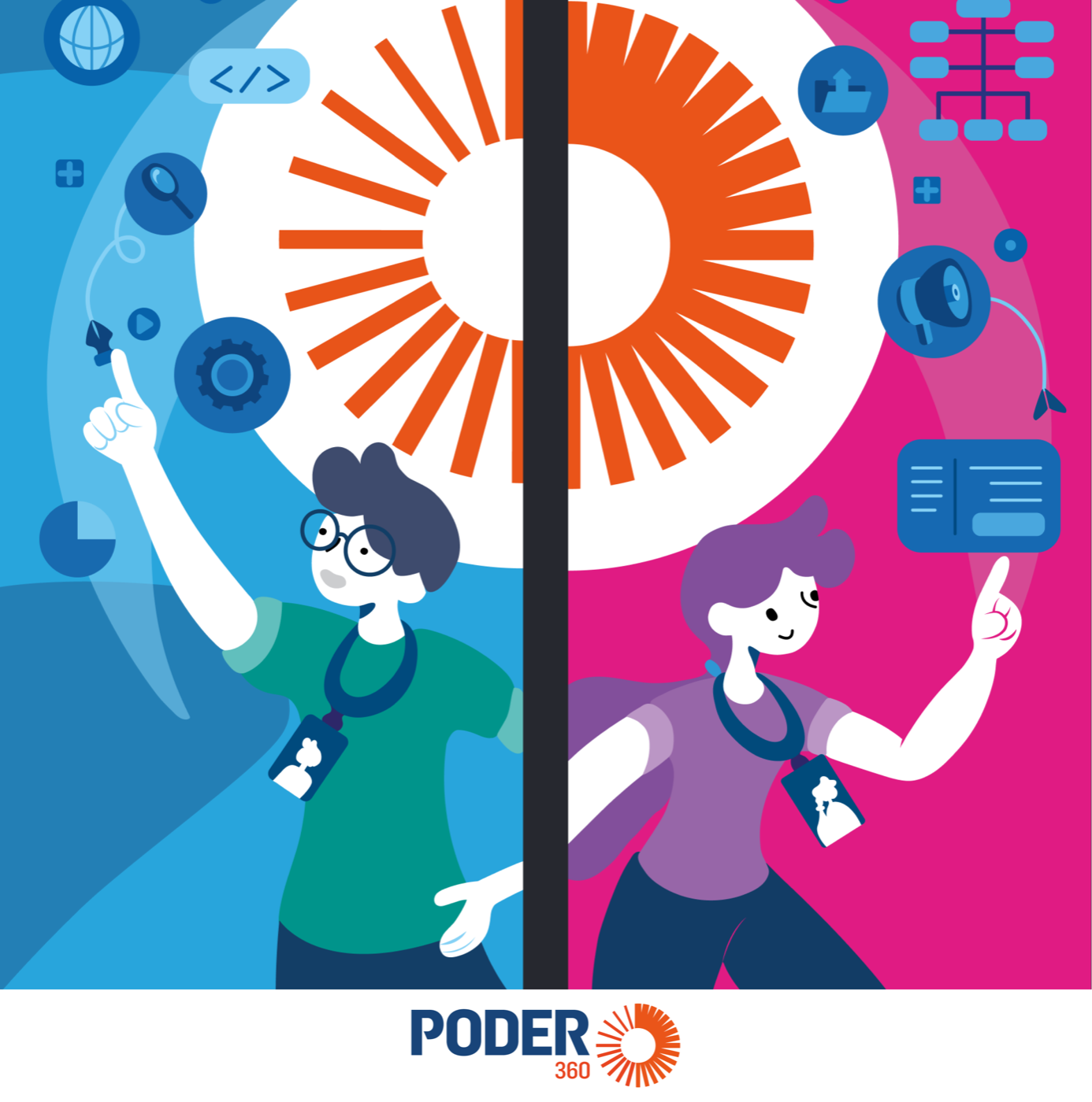 Ilustração - Portas banheiro DEV (Poder360)